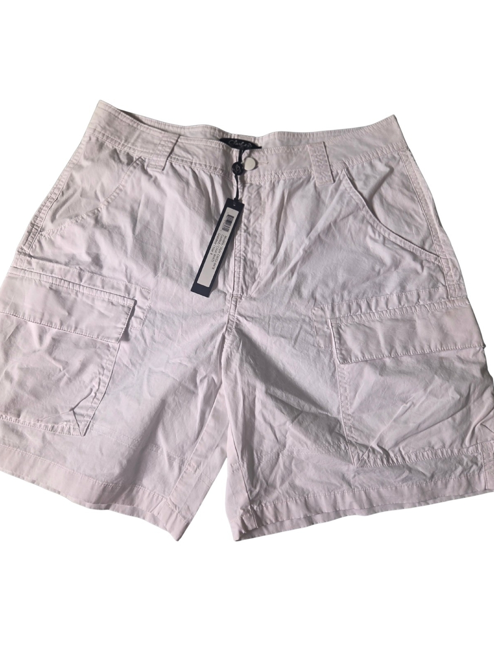 Women White Cargo Shorts